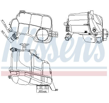 Vyrovnávací nádoba, chladicí kapalina NISSENS 996297