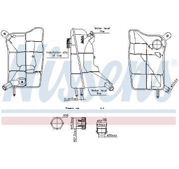 Vyrovnávací nádoba, chladicí kapalina NISSENS 996304