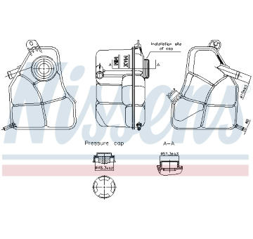 Vyrovnávací nádoba, chladicí kapalina NISSENS 996308
