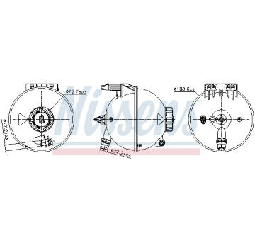Vyrovnávací nádoba, chladicí kapalina NISSENS 996309