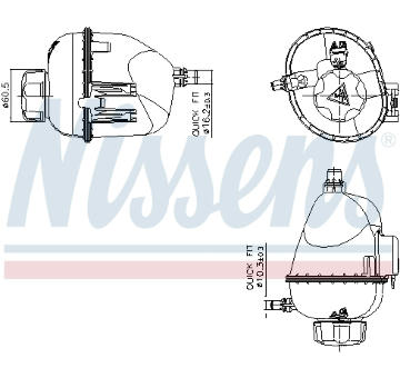 Vyrovnávací nádoba, chladicí kapalina NISSENS 996317