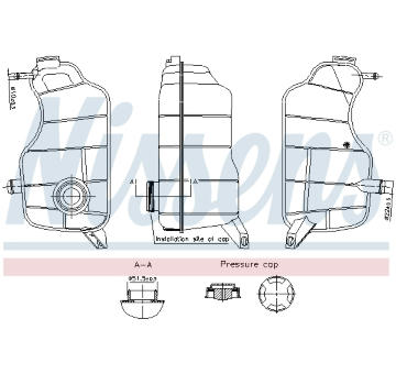 Vyrovnávací nádoba, chladicí kapalina NISSENS 996329