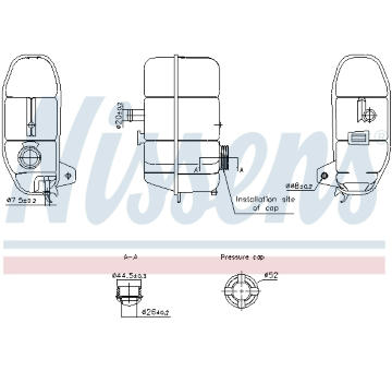 Vyrovnávací nádoba, chladicí kapalina NISSENS 996332