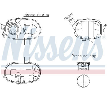 Vyrovnávací nádoba, chladicí kapalina NISSENS 996339
