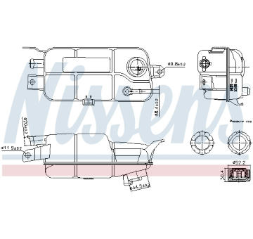 Vyrovnávací nádoba, chladicí kapalina NISSENS 996359