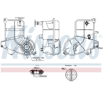 Vyrovnávací nádoba, chladicí kapalina NISSENS 996363