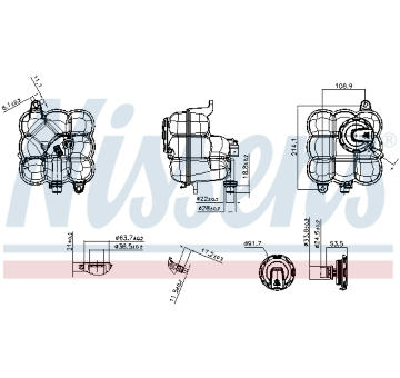 Vyrovnávací nádoba, chladicí kapalina NISSENS 996472