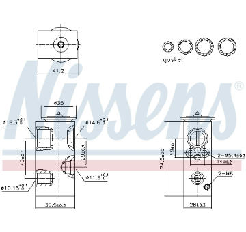 Expanzní ventil, klimatizace NISSENS 999426