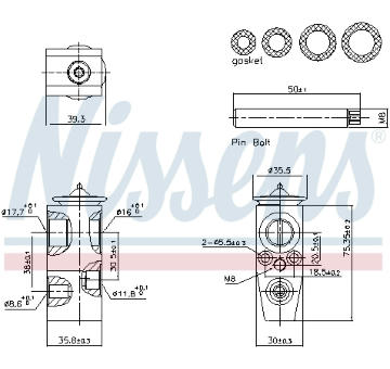 Expanzní ventil, klimatizace NISSENS 999448