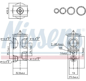 Expanzní ventil, klimatizace NISSENS 999451