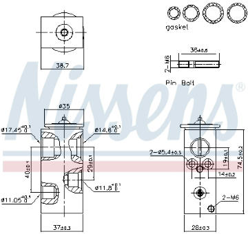 Expanzní ventil, klimatizace NISSENS 999456