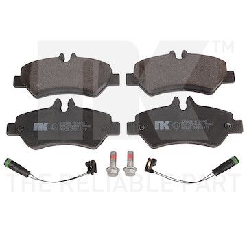 Sada brzdových destiček, kotoučová brzda NK 223363