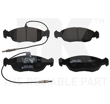 Sada brzdových destiček, kotoučová brzda NK 223726