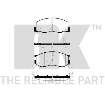 Sada brzdových destiček, kotoučová brzda NK 224545
