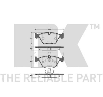 Sada brzdových destiček, parkovací brzda NK 221523