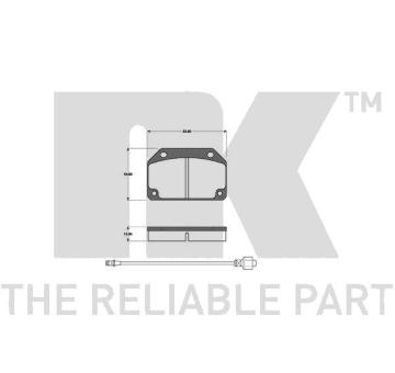 Sada brzdových destiček, kotoučová brzda NK 221809