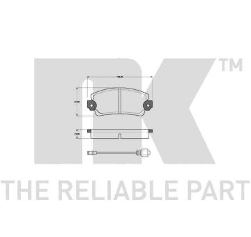 Sada brzdových destiček, kotoučová brzda NK 221817