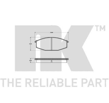Sada brzdových destiček, kotoučová brzda NK 222210