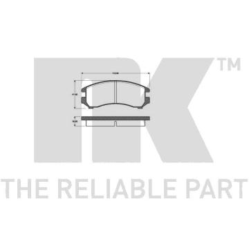 Sada brzdových destiček, kotoučová brzda NK 222230