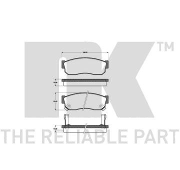 Sada brzdových destiček, kotoučová brzda NK 222231