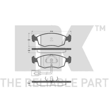 Sada brzdových destiček, kotoučová brzda NK 222531