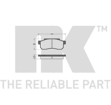 Sada brzdových destiček, kotoučová brzda NK 222619