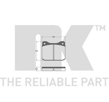 Sada brzdových destiček, parkovací brzda NK 223316