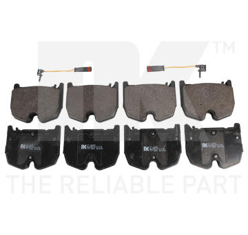 Sada brzdových destiček, kotoučová brzda NK 223357