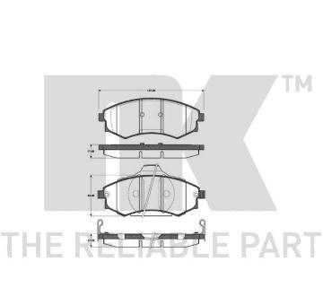 Sada brzdových destiček, parkovací brzda NK 223423