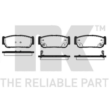 Sada brzdových destiček, kotoučová brzda NK 223510