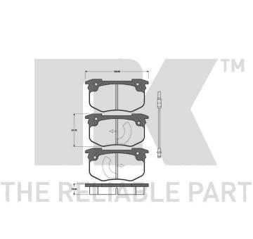 Sada brzdových destiček, parkovací brzda NK 223922
