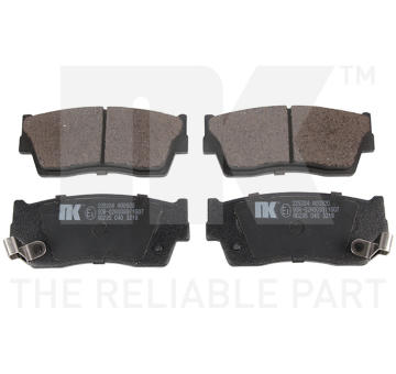 Sada brzdových destiček, kotoučová brzda NK 225204