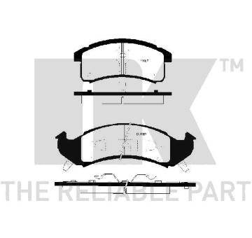 Sada brzdových destiček, kotoučová brzda NK 229213