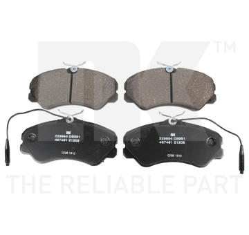 Sada brzdových destiček, kotoučová brzda NK 229954