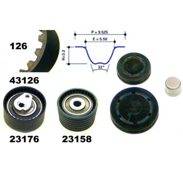 Sada rozvodového řemene MAPCO 23126
