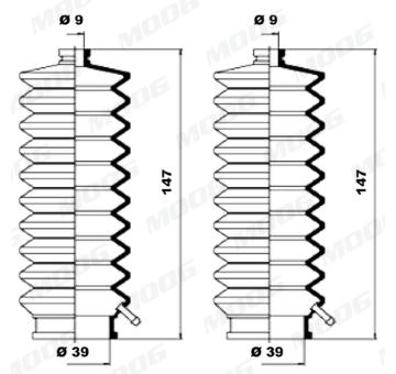 Manżeta riadenia - opravná sada MOOG K150006