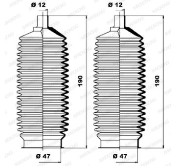 Manżeta riadenia - opravná sada MOOG K150039