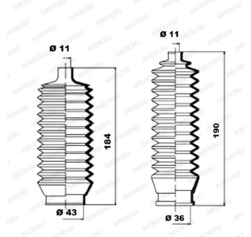 Manżeta riadenia - opravná sada MOOG K150056