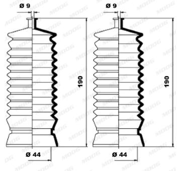 Manżeta riadenia - opravná sada MOOG K150062