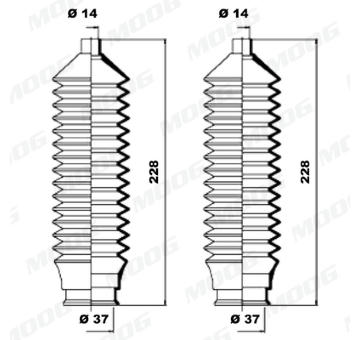 Manżeta riadenia - opravná sada MOOG K150085