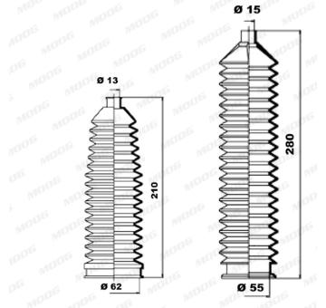 Sada měchů, řízení MOOG K150088