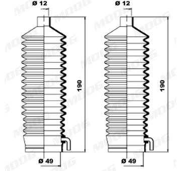 Manżeta riadenia - opravná sada MOOG K150089