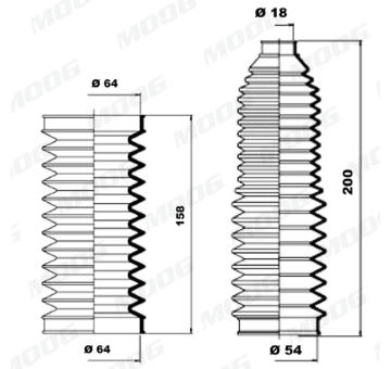 Manżeta riadenia - opravná sada MOOG K150140