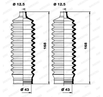 Manżeta riadenia - opravná sada MOOG K150145