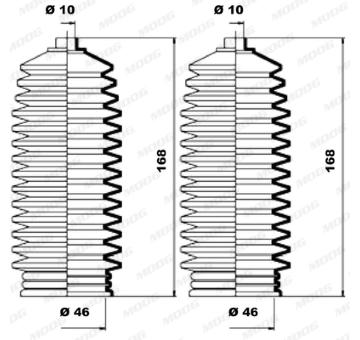 Manżeta riadenia - opravná sada MOOG K150165