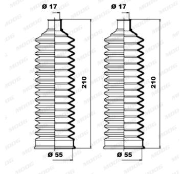 Manżeta riadenia - opravná sada MOOG K150172