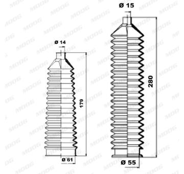 Sada měchů, řízení MOOG K150174