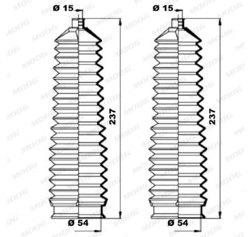 Manżeta riadenia - opravná sada MOOG K150204