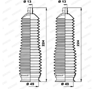 Manżeta riadenia - opravná sada MOOG K150210