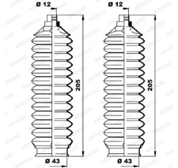 Manżeta riadenia - opravná sada MOOG K150213